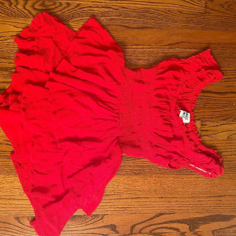 THE LOVE GALORE ROMPER red
